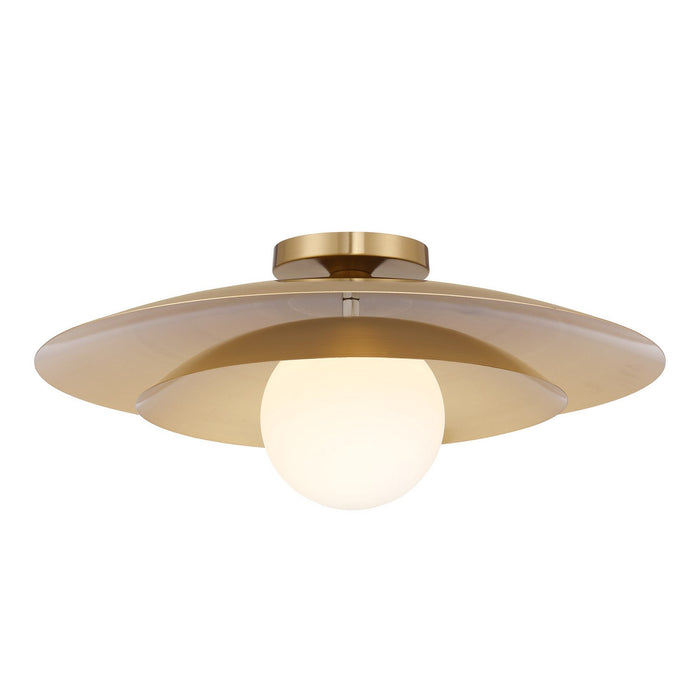 Savoy House - 6-5564-1-322 - One Light Semi-Flush Mount - Sherrer - Warm Brass