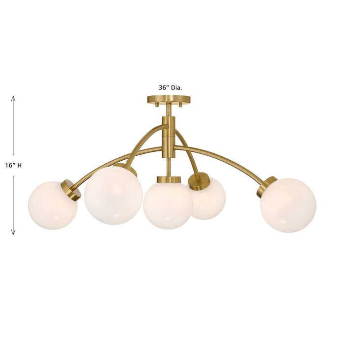 Savoy House - 6-6199-5-322 - LED Semi-Flush Mount - Redfield - Warm Brass