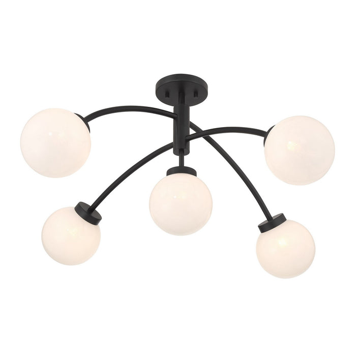 Savoy House - 6-6199-5-89 - LED Semi-Flush Mount - Redfield - Matte Black