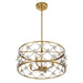Savoy House - 6-8410-4-322 - Four Light Convertible Semi-Flush /Pendant - Bailey - Warm Brass