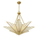 Savoy House - 7-1038-4-322 - Four Light Pendant - Rivage - Warm Brass