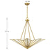Savoy House - 7-1038-4-322 - Four Light Pendant - Rivage - Warm Brass
