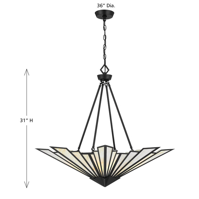 Savoy House - 7-1038-4-89 - Four Light Pendant - Rivage - Matte Black