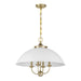 Savoy House - 7-1725-4-142 - Four Light Pendant - Monterey - White and Warm Brass