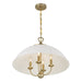 Savoy House - 7-1725-4-142 - Four Light Pendant - Monterey - White and Warm Brass