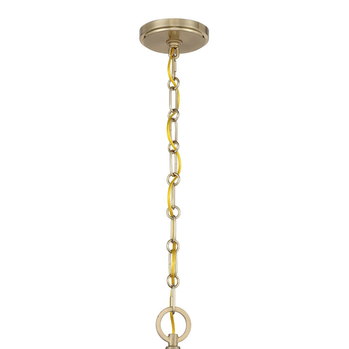 Savoy House - 7-1725-4-143 - Four Light Pendant - Monterey - Matte Black and Warm Brass