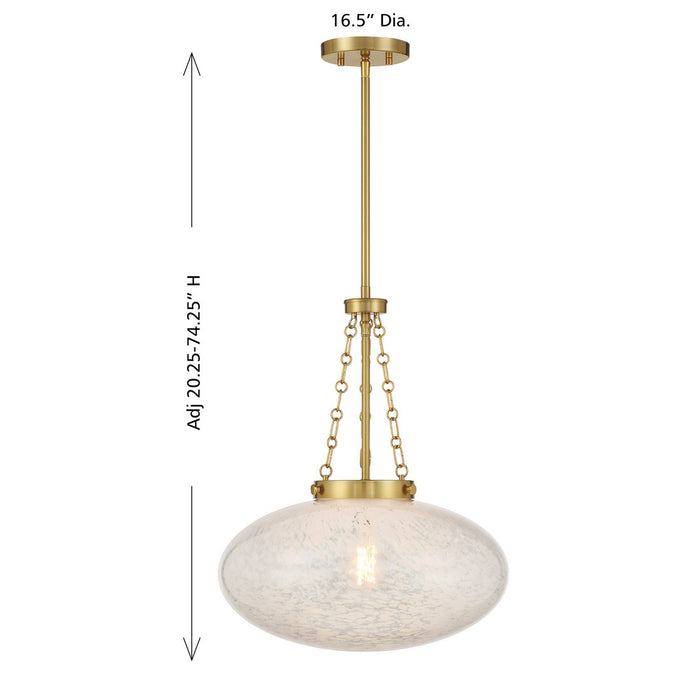 Savoy House - 7-1740-1-322 - One Light Pendant - Willow - Warm Brass