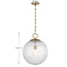 Savoy House - 7-1840-1-322 - One Light Pendant - Cabot - Warm Brass