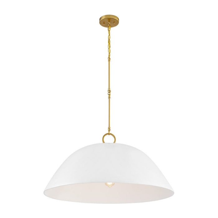 Savoy House - 7-2918-1-157 - One Light Pendant - Alta - White Bisque and Brass