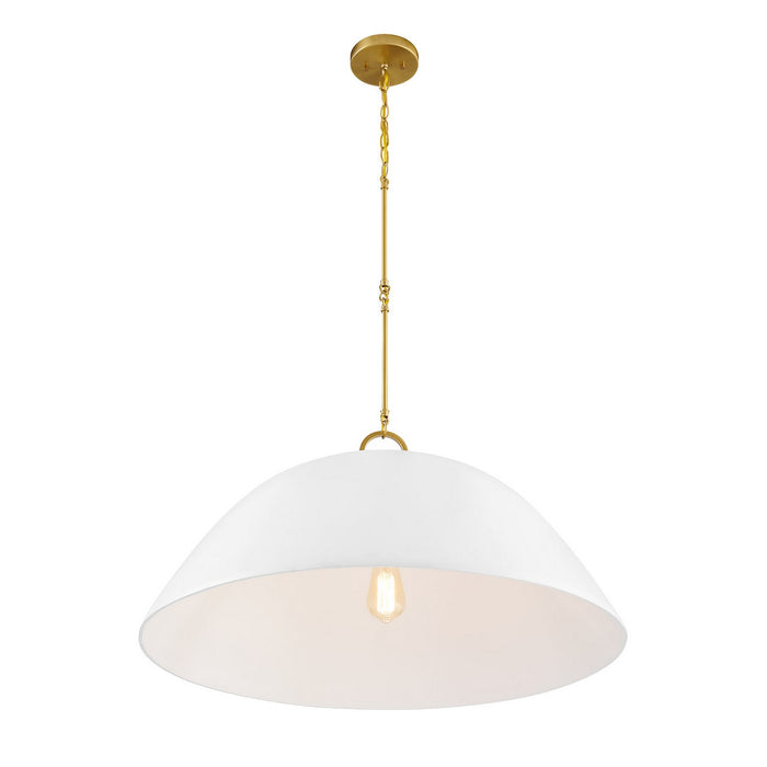 Savoy House - 7-2918-1-157 - One Light Pendant - Alta - White Bisque and Brass