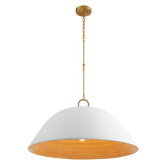 Savoy House - 7-2918-1-157 - One Light Pendant - Alta - White Bisque and Brass