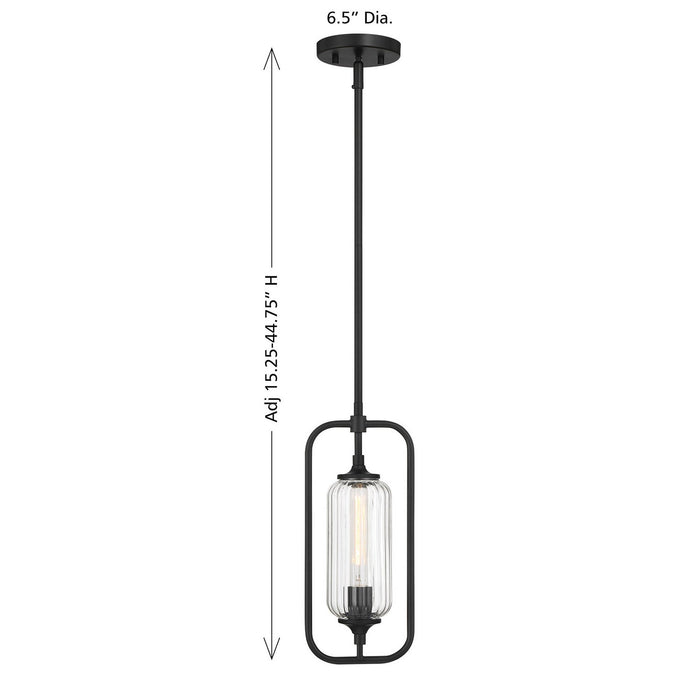 Savoy House - 7-3022-1-89 - One Light Mini-Pendant - Holton - Matte Black