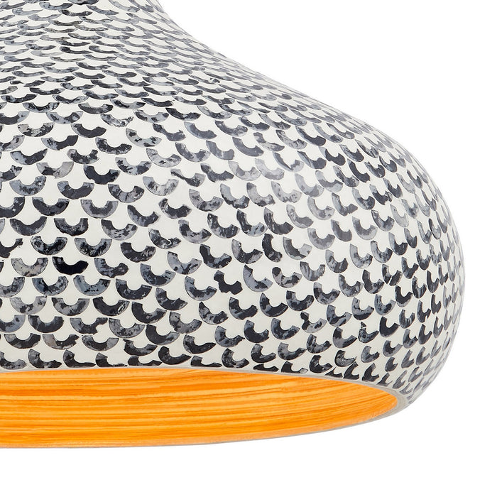 Savoy House - 7-3095-1-201 - One Light Pendant - Jade - Black and White Shell