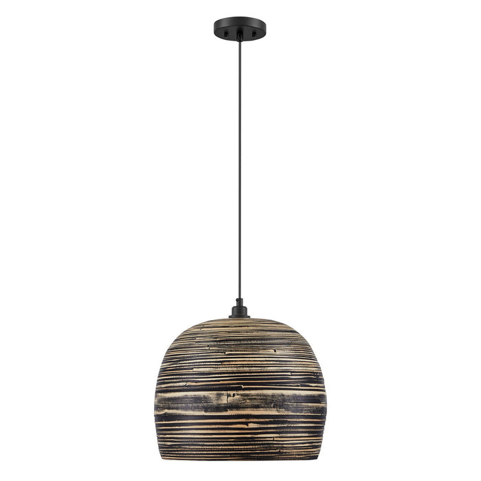 Savoy House - 7-3096-1-202 - One Light Pendant - Jamsen - Black Bamboo