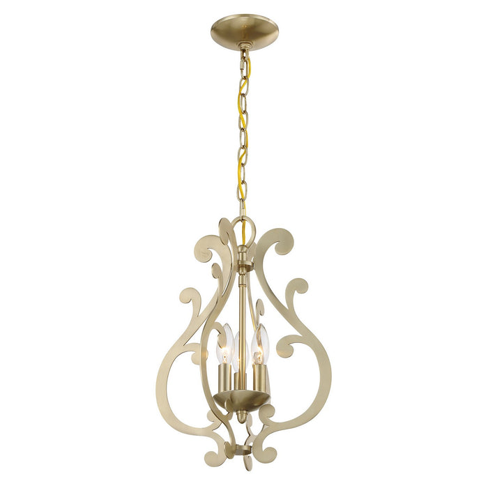 Savoy House - 7-6095-3-127 - Three Light Pendant - Lombard - Noble Brass
