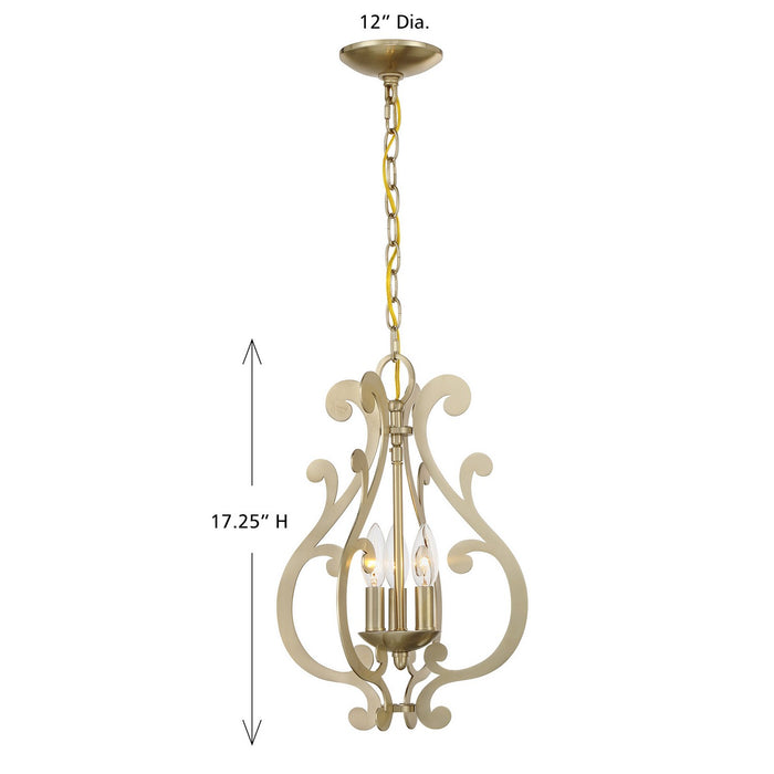 Savoy House - 7-6095-3-127 - Three Light Pendant - Lombard - Noble Brass