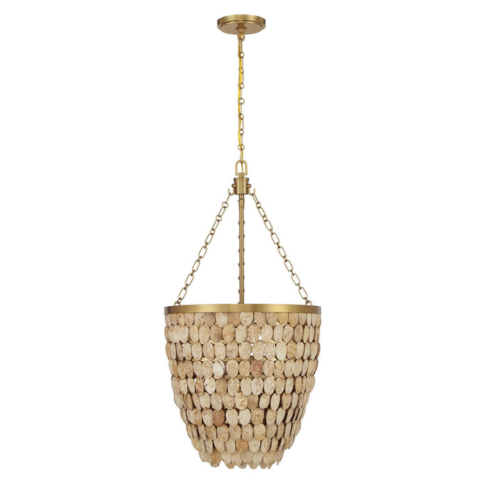 Savoy House - 7-7560-4-322 - Four Light Pendant - Catalan - Warm Brass