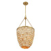 Savoy House - 7-7560-4-322 - Four Light Pendant - Catalan - Warm Brass