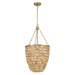 Savoy House - 7-7560-4-322 - Four Light Pendant - Catalan - Warm Brass