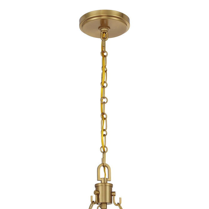 Savoy House - 7-7560-4-322 - Four Light Pendant - Catalan - Warm Brass