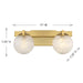 Savoy House - 8-1017-2-322 - Two Light Bathroom Vanity - Darien - Warm Brass