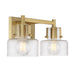 Savoy House - 8-1030-2-322 - Two Light Bathroom Vanity - Dover - Warm Brass