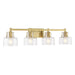 Savoy House - 8-1030-4-322 - Four Light Bathroom Vanity - Dover - Warm Brass