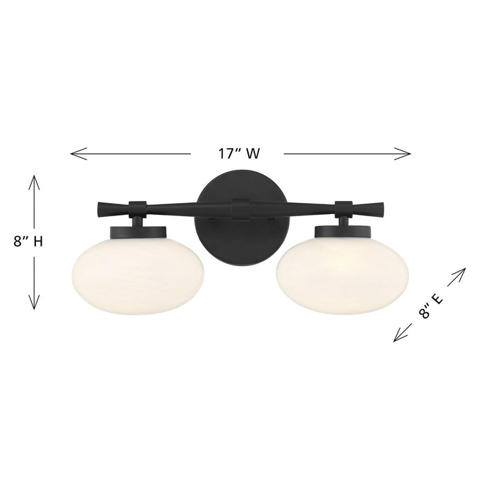 Savoy House - 8-1050-2-BK - Two Light Bathroom Vanity - Barrow - Matte Black