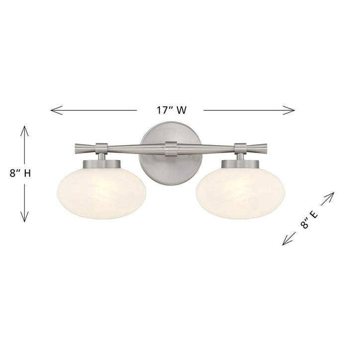 Savoy House - 8-1050-2-SN - Two Light Bathroom Vanity - Barrow - Satin Nickel