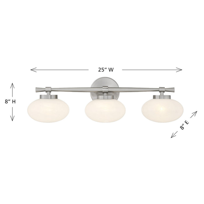 Savoy House - 8-1050-3-SN - Three Light Bathroom Vanity - Barrow - Satin Nickel