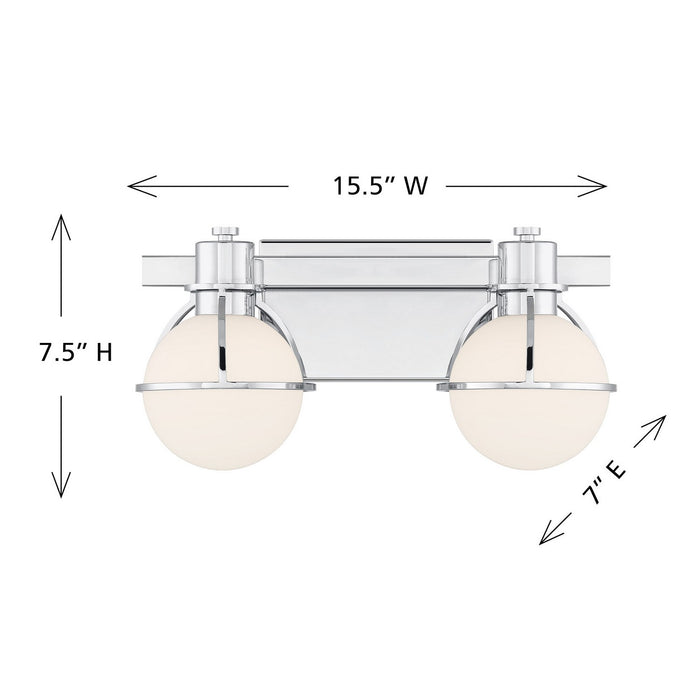 Savoy House - 8-1060-2-11 - Two Light Bathroom Vanity - Pierce - Chrome