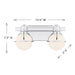 Savoy House - 8-1060-2-11 - Two Light Bathroom Vanity - Pierce - Chrome