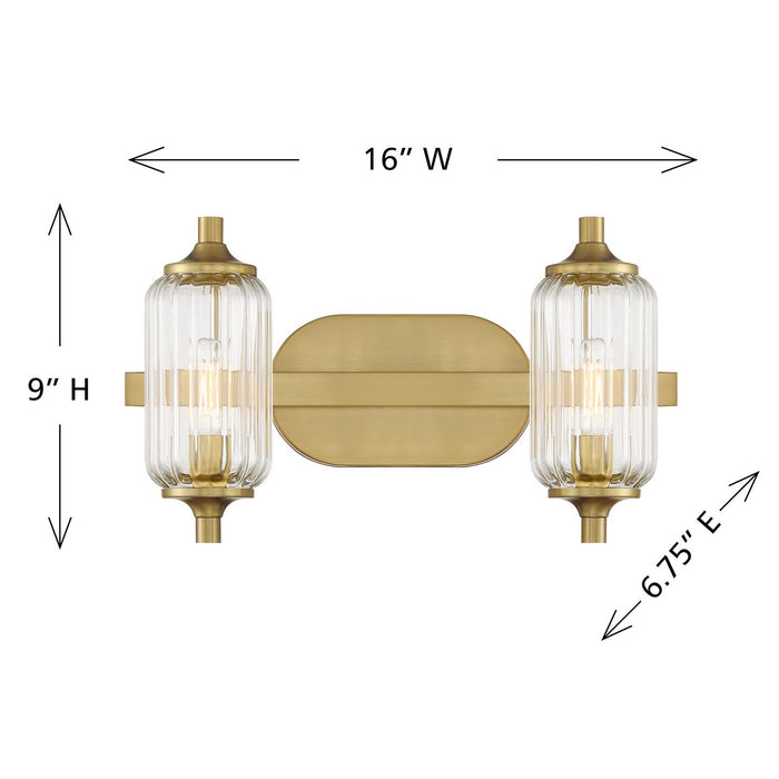 Savoy House - 8-3024-2-322 - Two Light Bathroom Vanity - Holton - Warm Brass