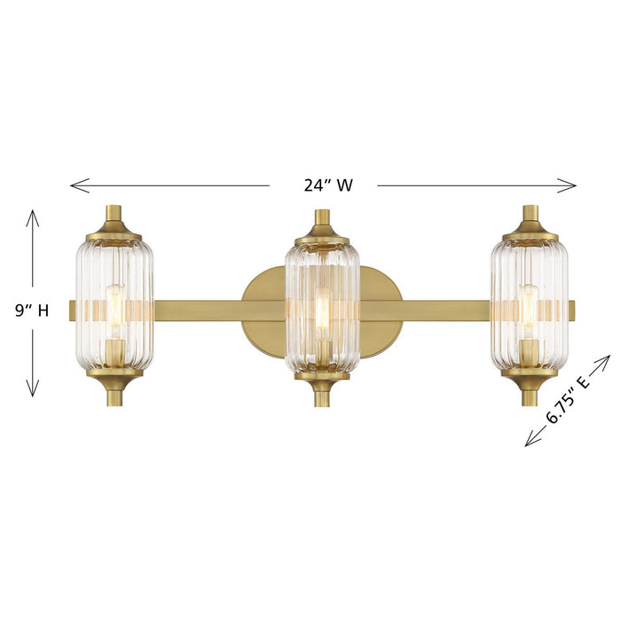 Savoy House - 8-3024-3-322 - Three Light Bathroom Vanity - Holton - Warm Brass