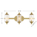 Savoy House - 8-3024-3-322 - Three Light Bathroom Vanity - Holton - Warm Brass