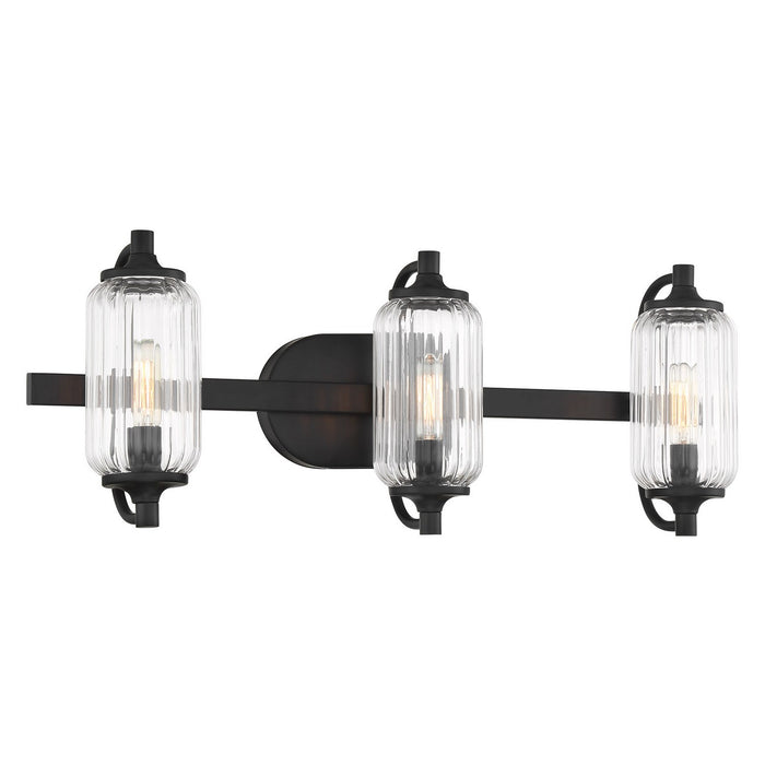 Savoy House - 8-3024-3-BK - Three Light Bathroom Vanity - Holton - Matte Black