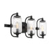 Savoy House - 8-3024-3-BK - Three Light Bathroom Vanity - Holton - Matte Black