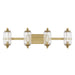 Savoy House - 8-3024-4-322 - Four Light Bathroom Vanity - Holton - Warm Brass