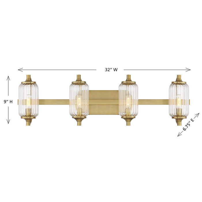Savoy House - 8-3024-4-322 - Four Light Bathroom Vanity - Holton - Warm Brass