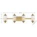 Savoy House - 8-3024-4-322 - Four Light Bathroom Vanity - Holton - Warm Brass