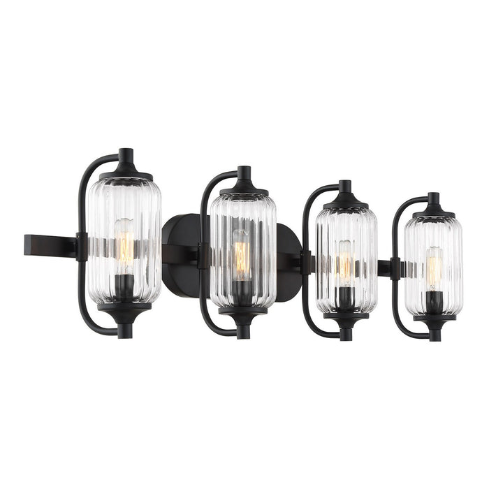 Savoy House - 8-3024-4-BK - Four Light Bathroom Vanity - Holton - Matte Black