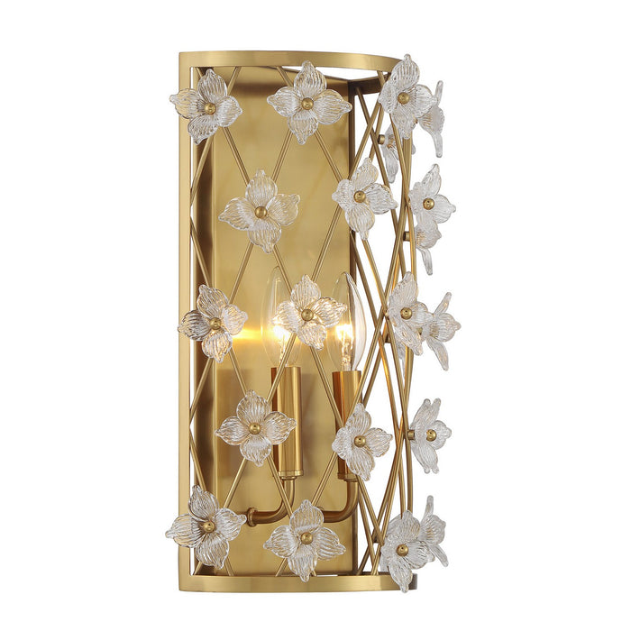 Savoy House - 9-8411-2-322 - Two Light Wall Sconce - Bailey - Warm Brass