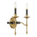 Savoy House - 9-9510-2-143 - Two Light Wall Sconce - Consulate - Matte Black and Warm Brass