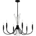 Quoizel - CCY5032MBK - Six Light Chandelier - Cecily - Matte Black