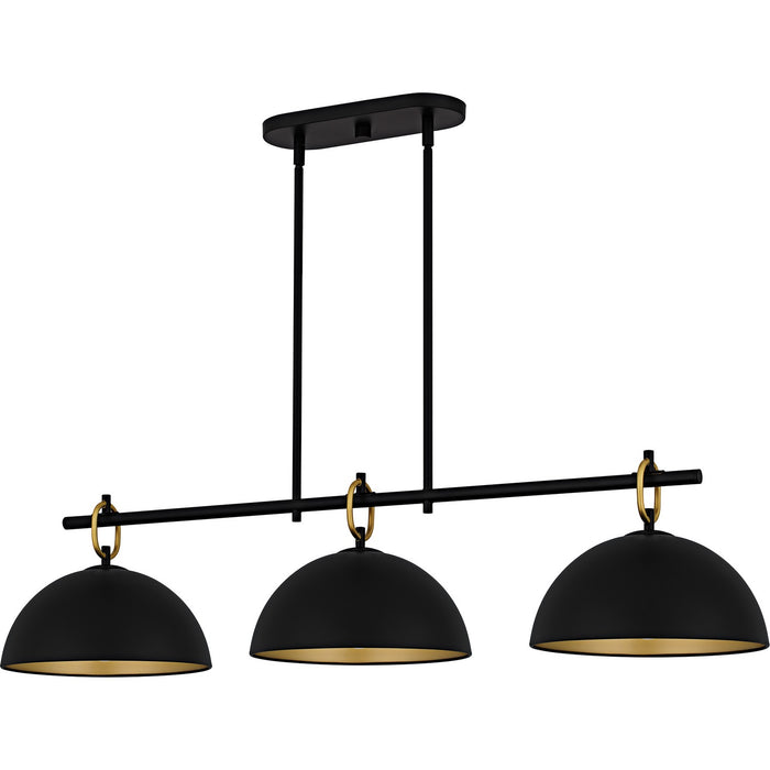 Quoizel - CEO344MBK - Three Light Linear Chandelier - Cleo - Matte Black