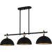 Quoizel - CEO344MBK - Three Light Linear Chandelier - Cleo - Matte Black