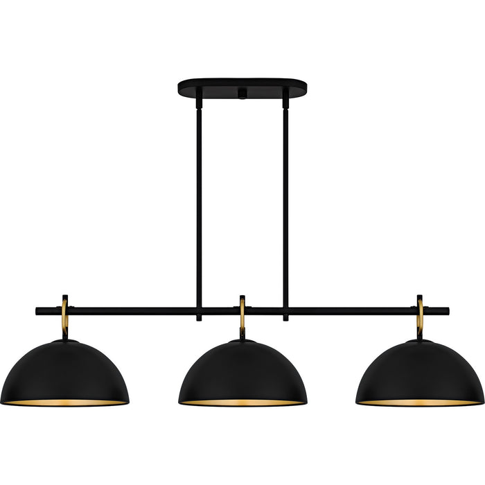 Quoizel - CEO344MBK - Three Light Linear Chandelier - Cleo - Matte Black