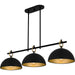 Quoizel - CEO344MBK - Three Light Linear Chandelier - Cleo - Matte Black