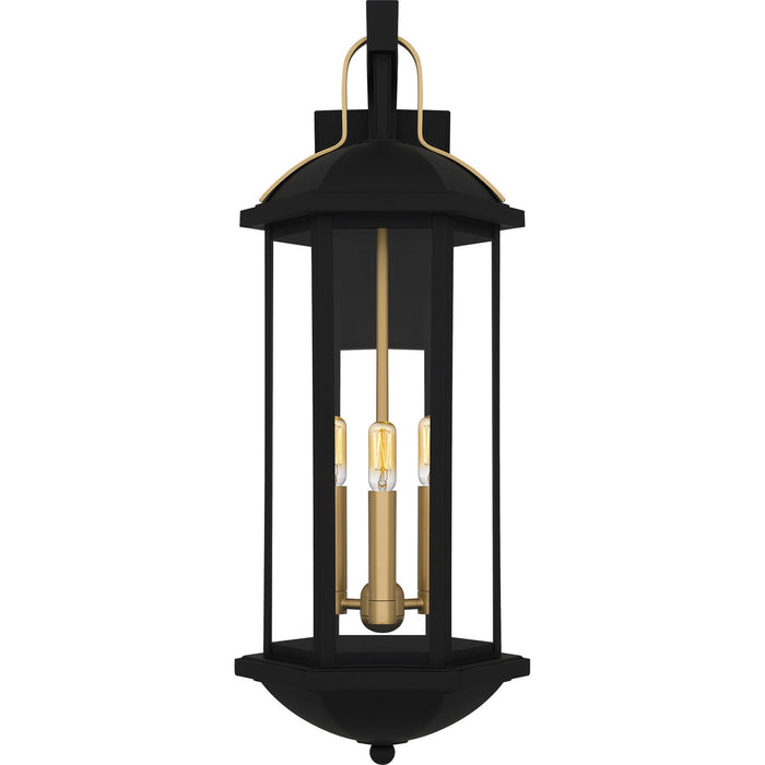 Quoizel - CFD8410MBK - Three Light Outdoor Wall Lantern - Crestfield - Matte Black