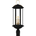 Quoizel - CFD9010MBK - Three Light Outdoor Post Lantern - Crestfield - Matte Black